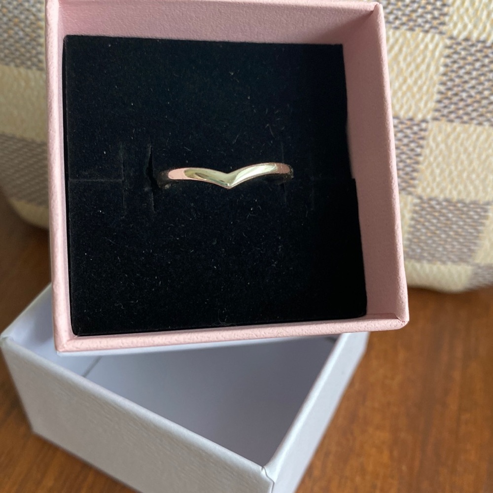 Sterling silver, chevron style ring